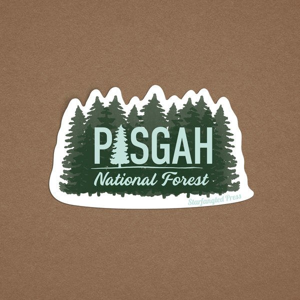 Pisgah National Forest Trees 3" Vinyl Sticker