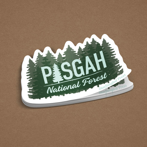 Pisgah National Forest Trees 3" Vinyl Sticker