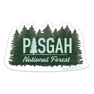 Pisgah National Forest Trees 3" Vinyl Sticker