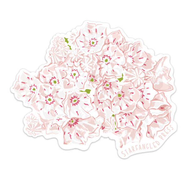 Mountain Laurel Blossoms 3" Vinyl Sticker