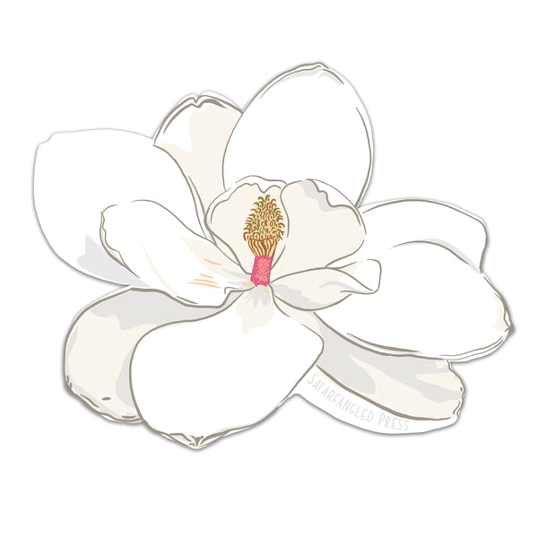 Magnolia Bloom 3" Vinyl Sticker