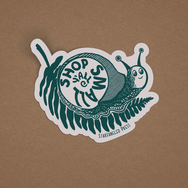 Shop Small Y'all Snail 3" Vinyl Sticker