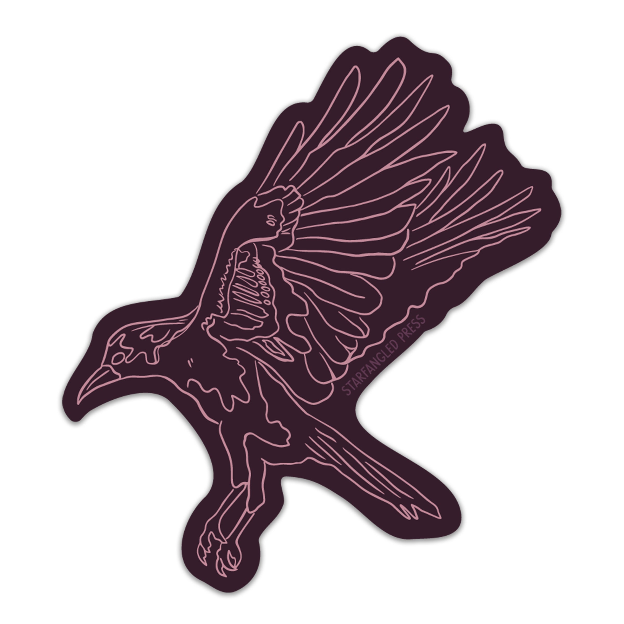 Crow Sticker – Starfangled Press