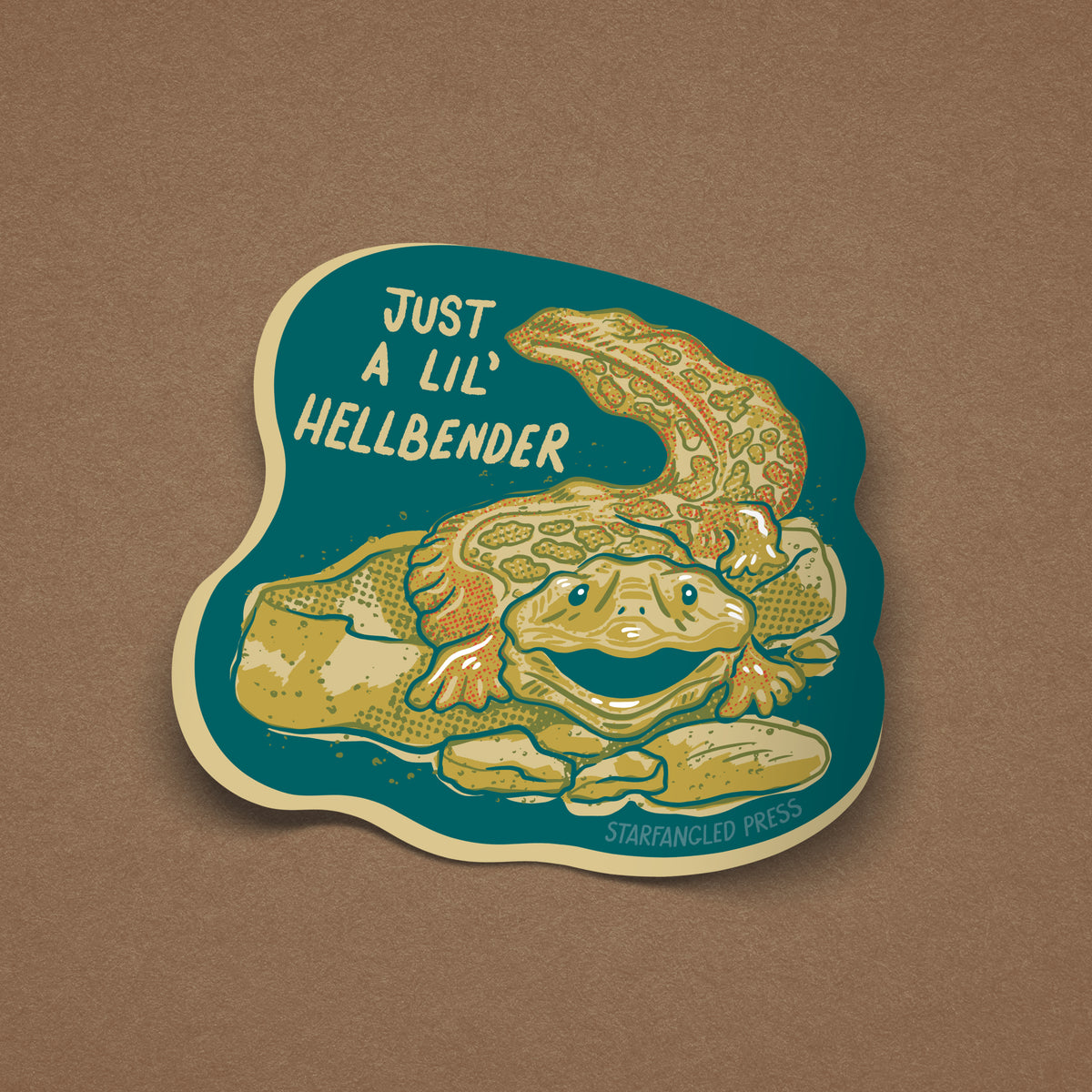 Hellbender Sticker Lil' Hellbender Sticker – Starfangled Press