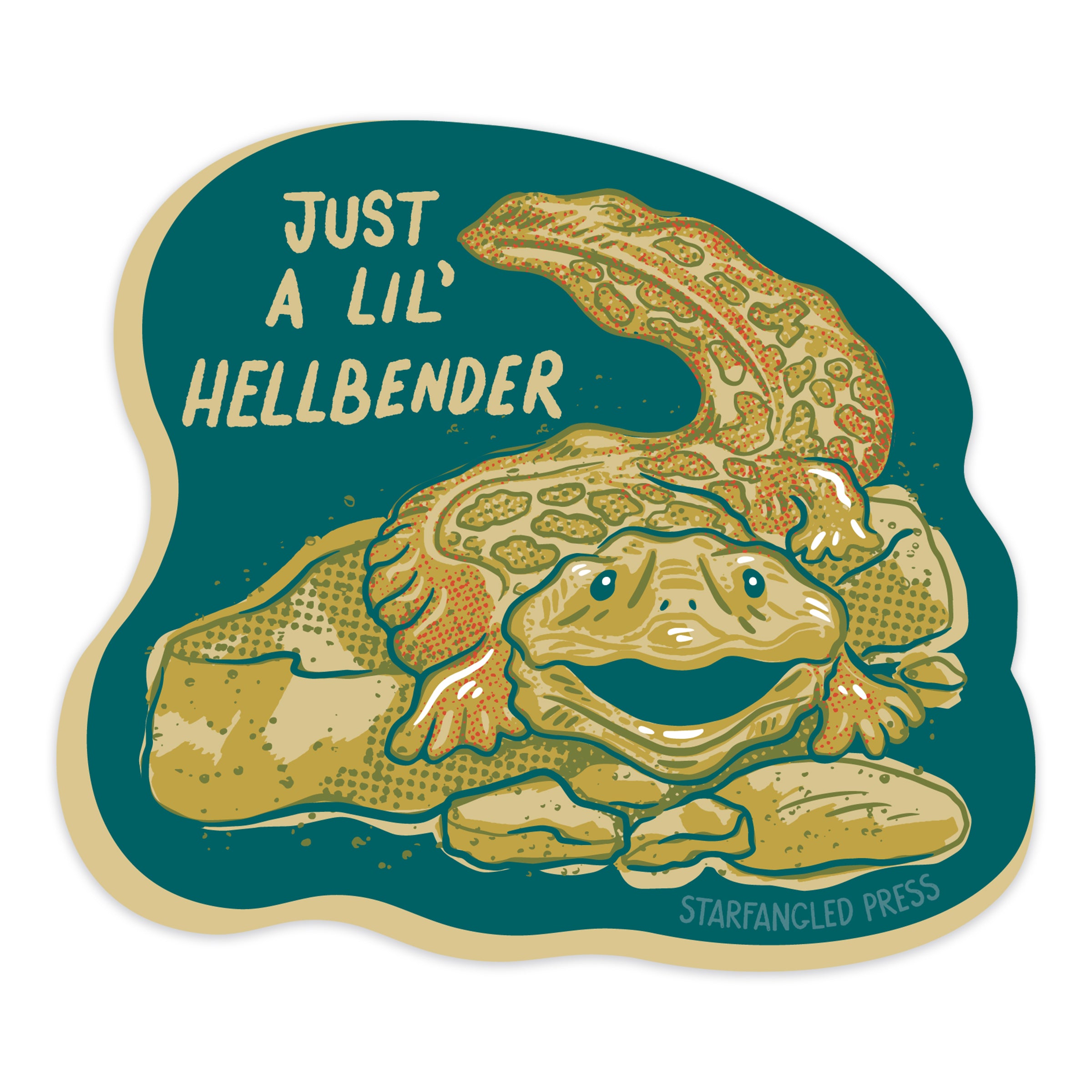Lil' Hellbender Sticker – Starfangled Press