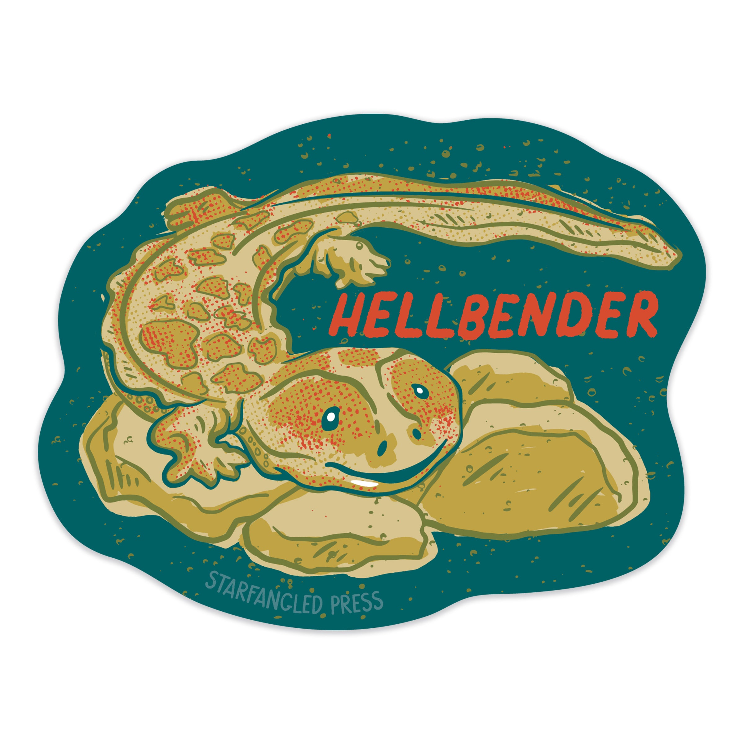 Hellbender Cutie Sticker – Starfangled Press