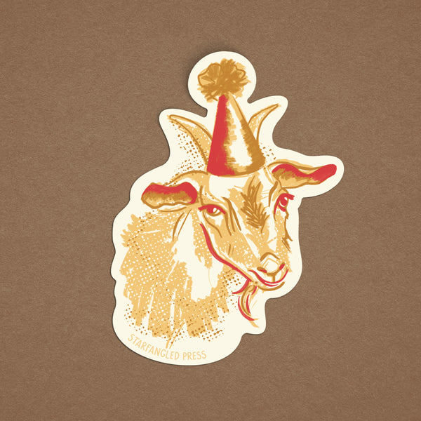 Birthday Goat Sticker