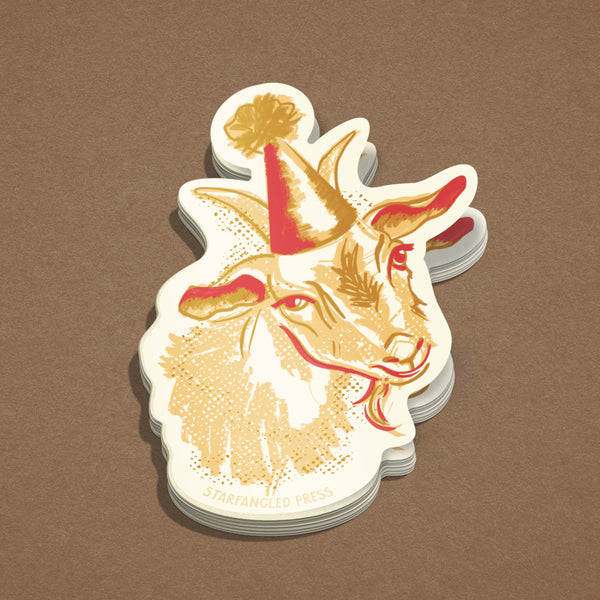 Birthday Goat Sticker