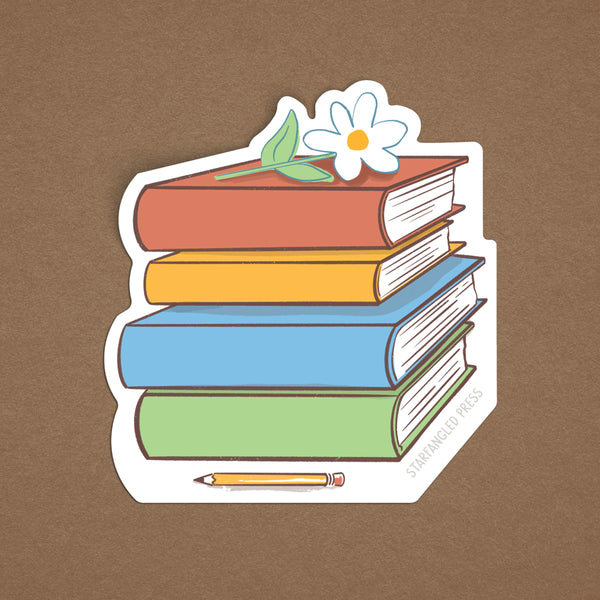 TBR Book Stack Sticker