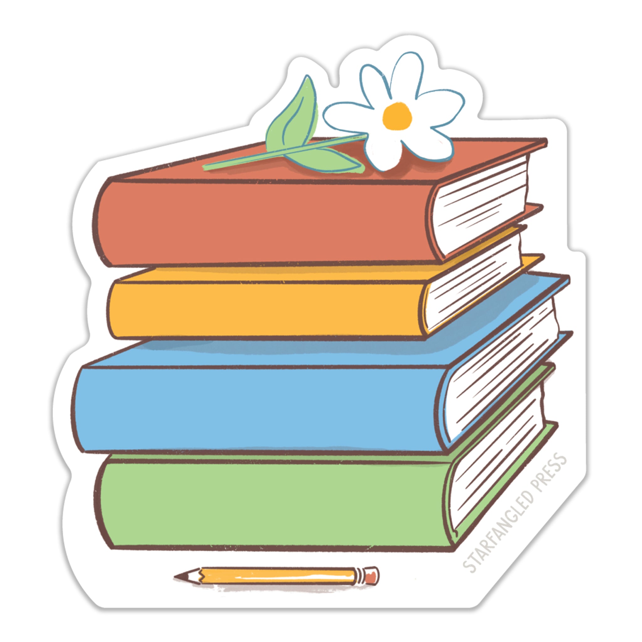 TBR Book Stack Sticker