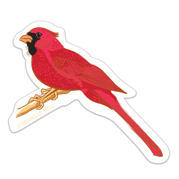 Red Cardinal Sticker – Starfangled Press