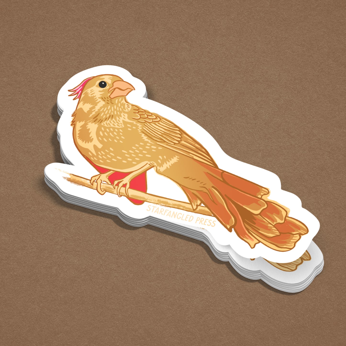 Pretty Lady Cardinal Sticker