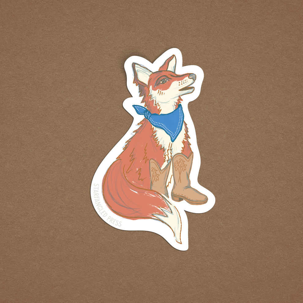 Rodeo Fox Sticker – Starfangled Press