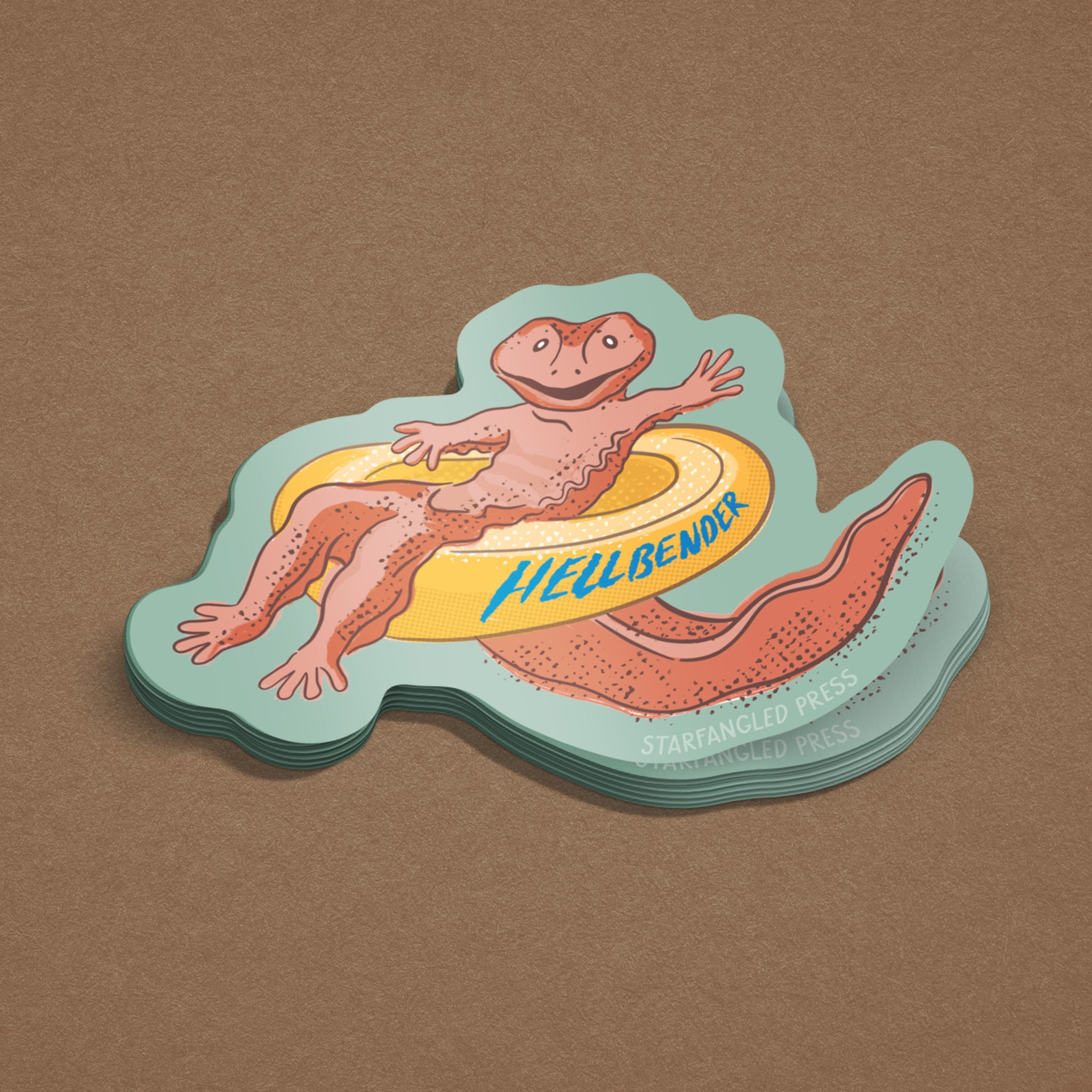 DISH// 2024 「GARDEN」 random sticker Hellbender Tubing The River Sticker – Starfangled Press
