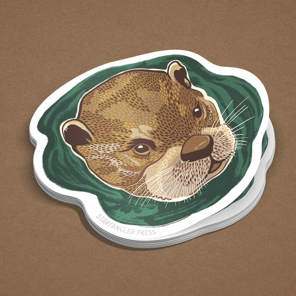 Emerging Otter Sticker