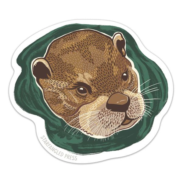 Emerging Otter Sticker