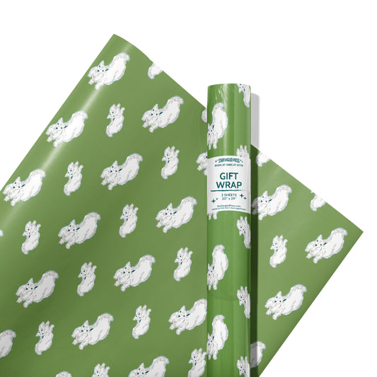 White Squirrel Party Gift Wrapping Paper