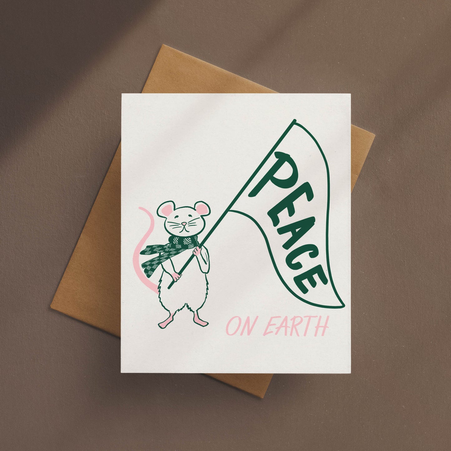 Peace On Earth Protest Mouse Card