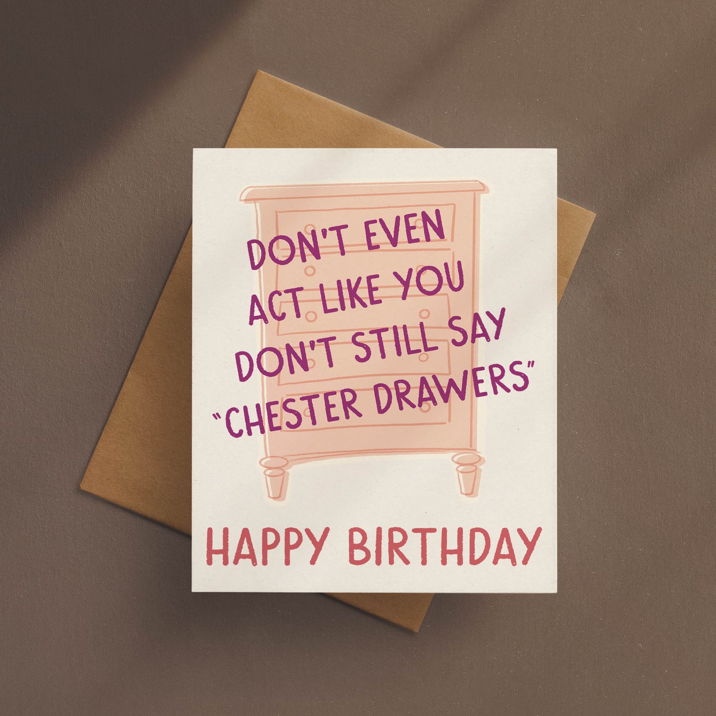 ‘Chester Drawers’ Birthday Card