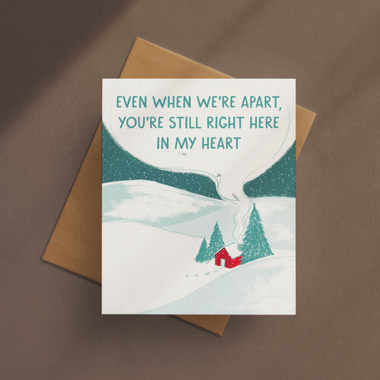 Right Here In My Heart Winter Holiday Card