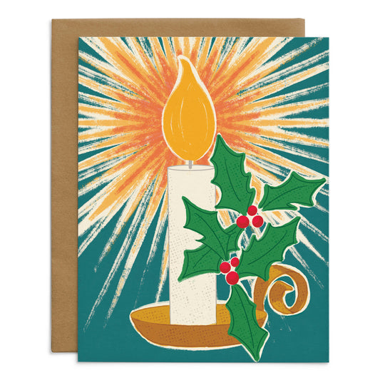 Bright Candle Winter Holiday Card