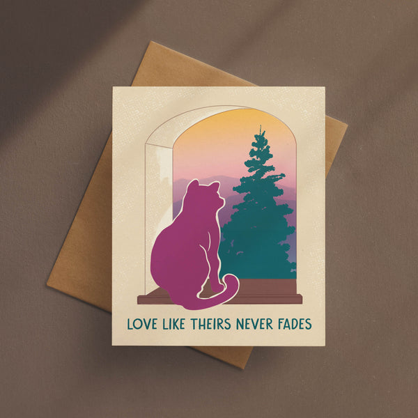 Cat Window Pet Sympathy Card