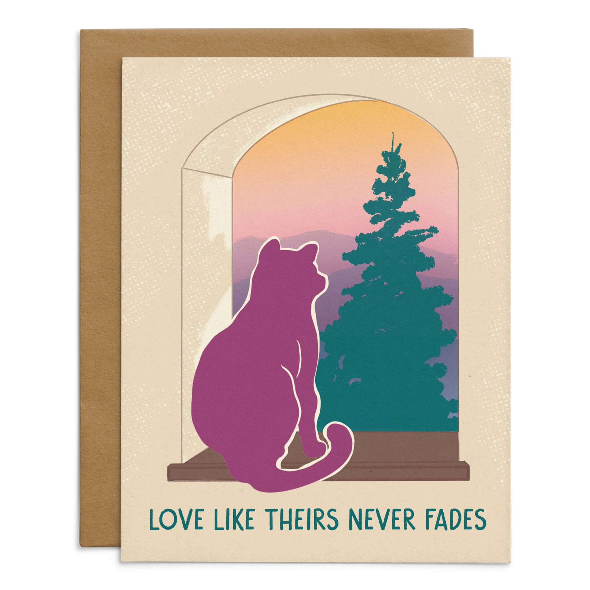 Cat Window Pet Sympathy Card