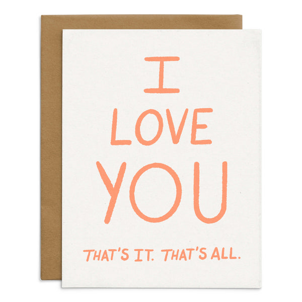 That's It. That's All. Card