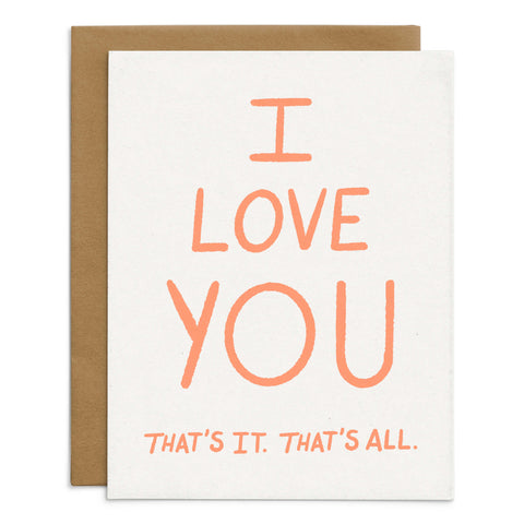 That's It. That's All. Card