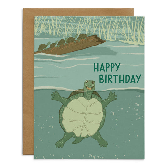 Happy Turtle Birthday Card
