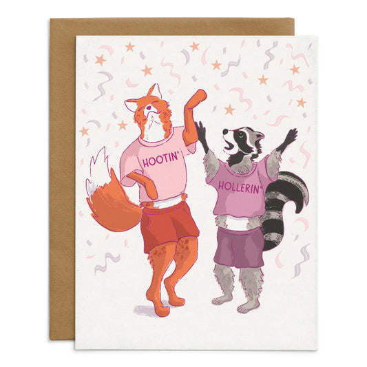 Hootin' And Hollerin' Congratulations Card