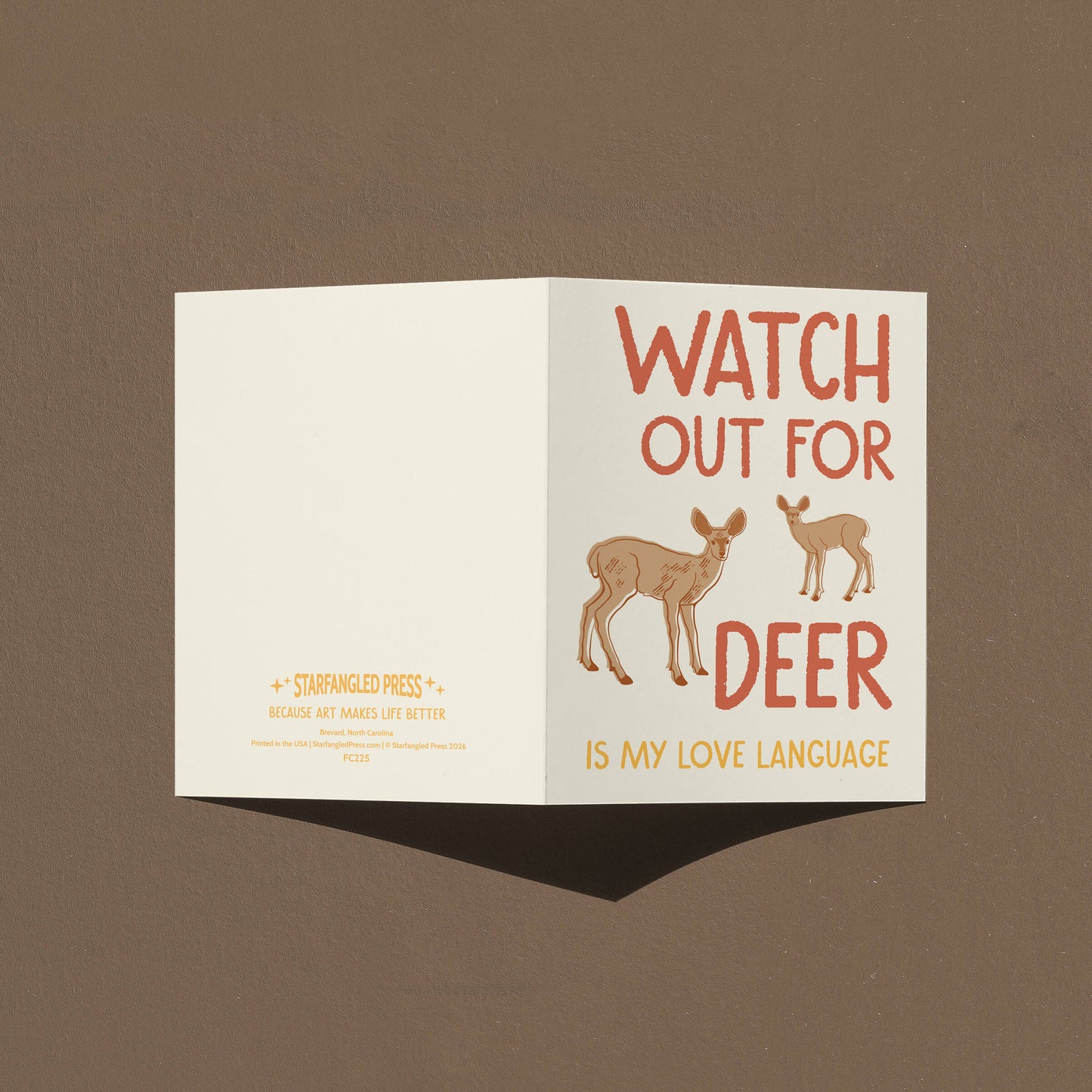 Watch For Deer Card