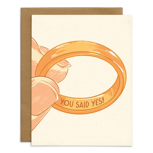 You Said Yes! Engagement Card