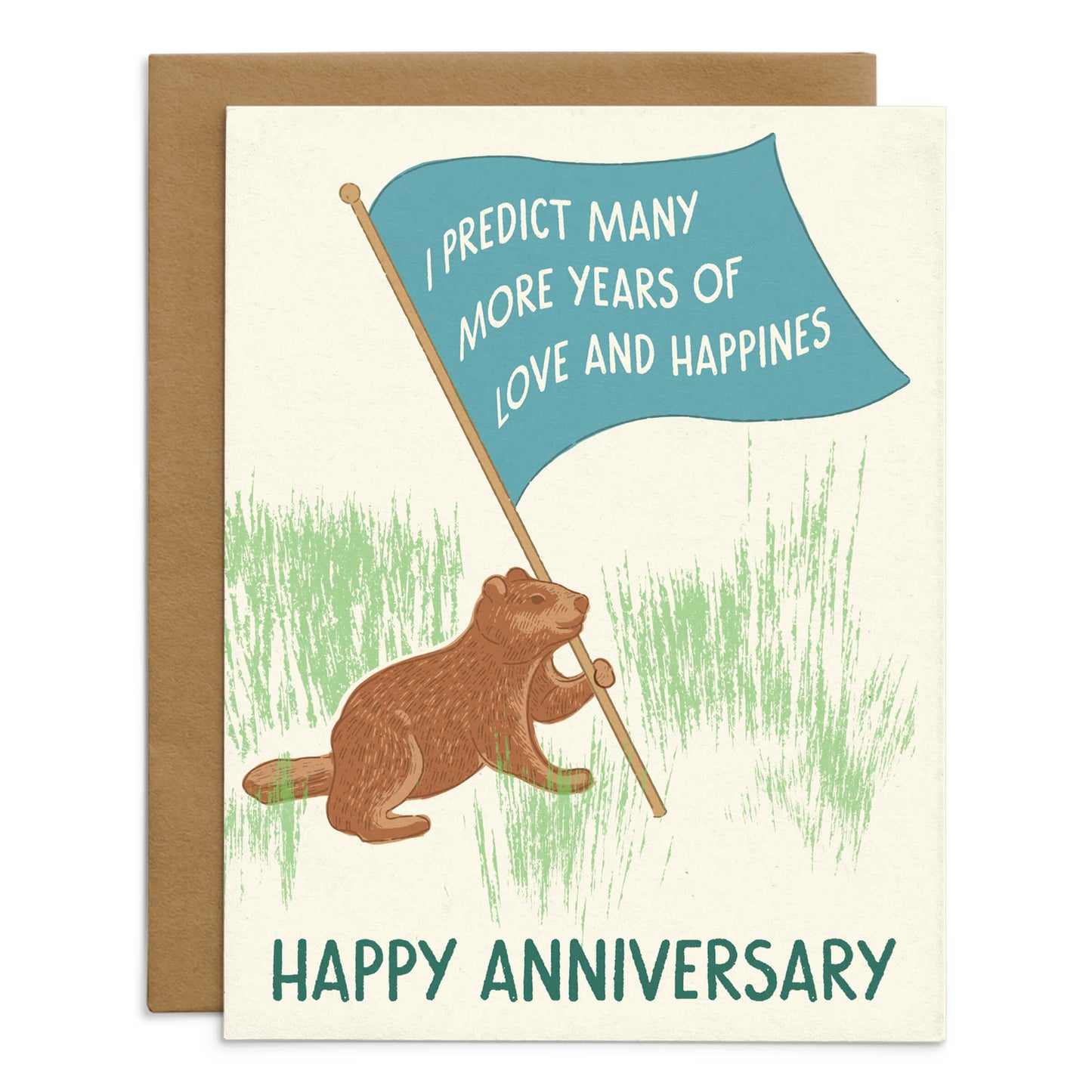 Groundhog Prediction Anniversary Card