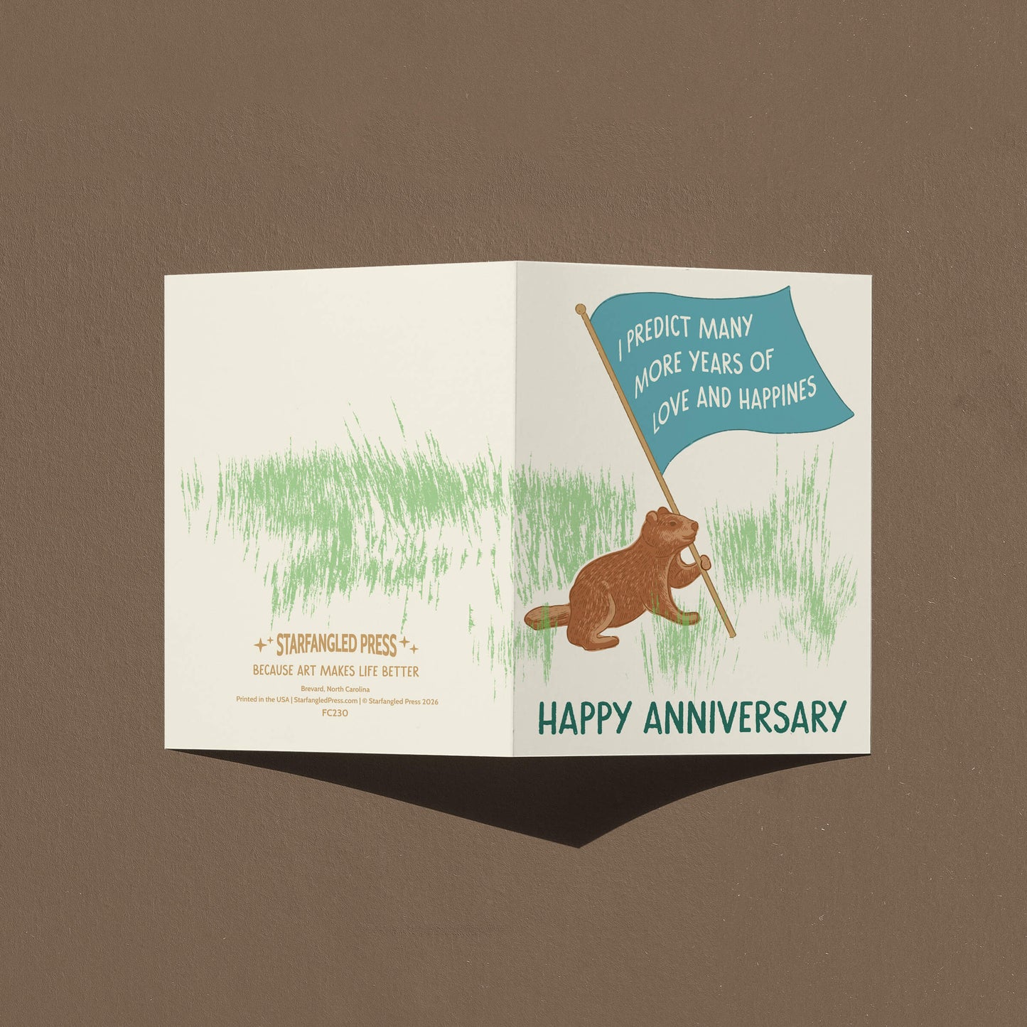 Groundhog Prediction Anniversary Card