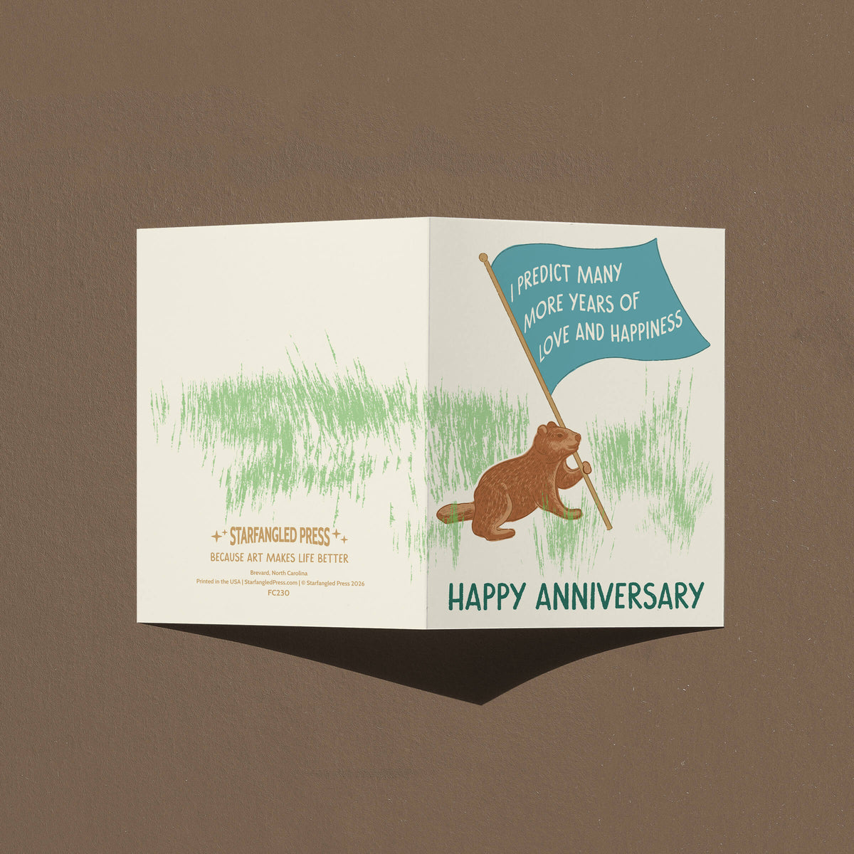 Groundhog Prediction Anniversary Card
