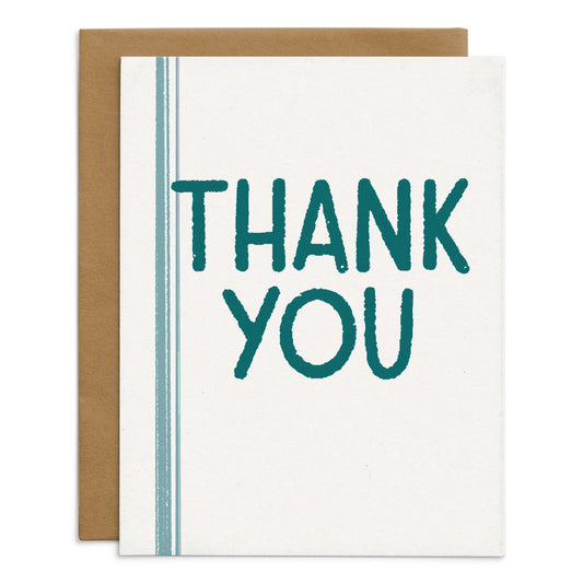 Flour Sack Towel Thank You Card