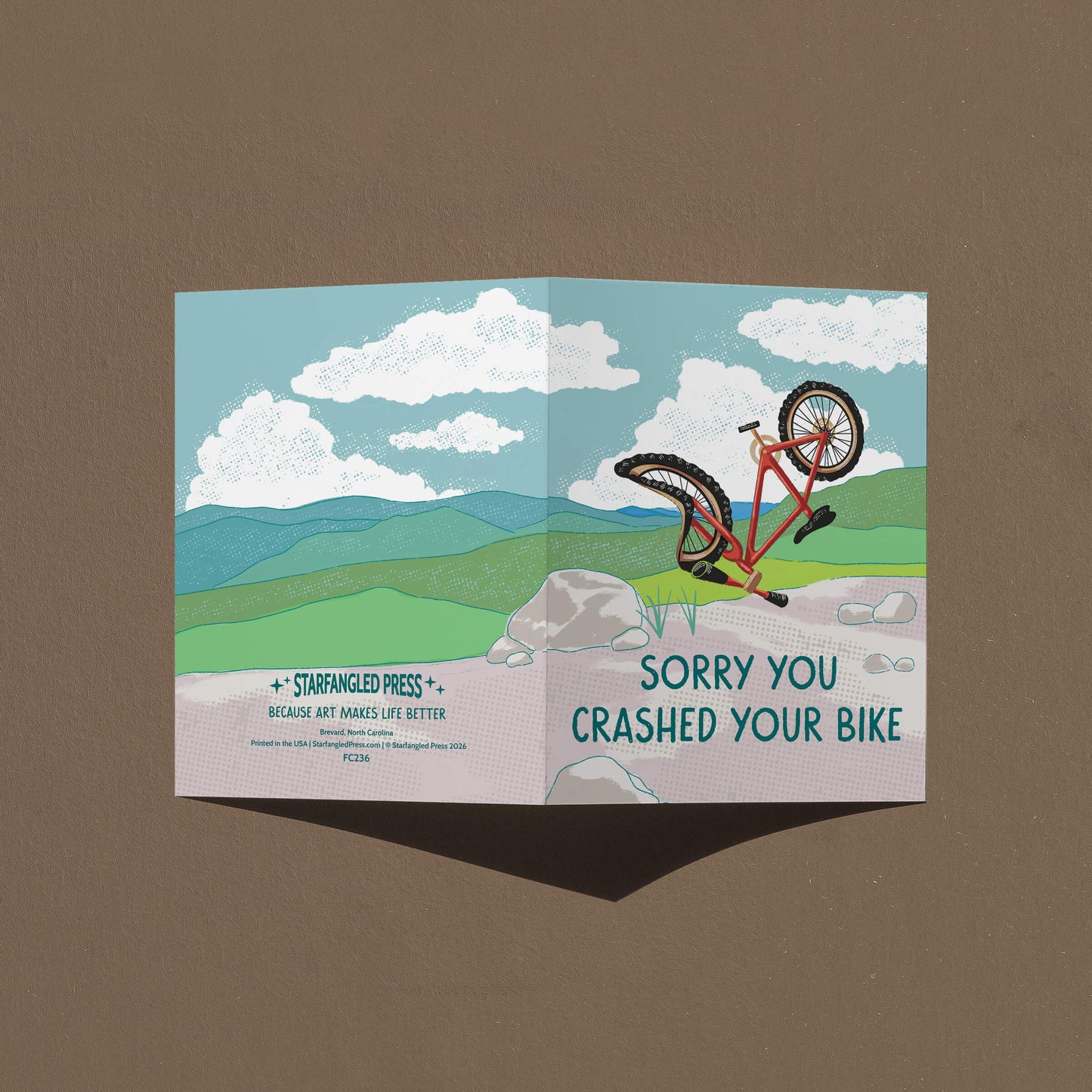 Sorry You Crashed Your Bike Card