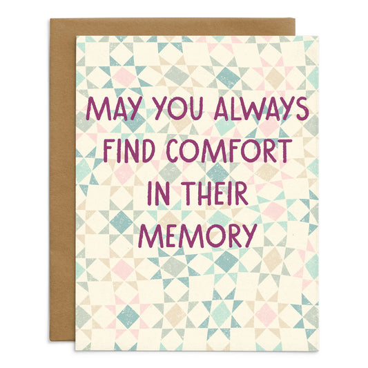 Comfort In Their Memory Sympathy Card