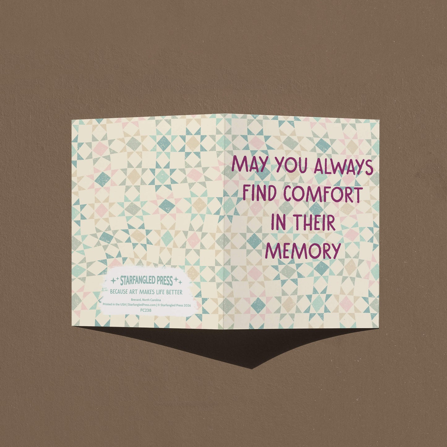 Comfort In Their Memory Sympathy Card