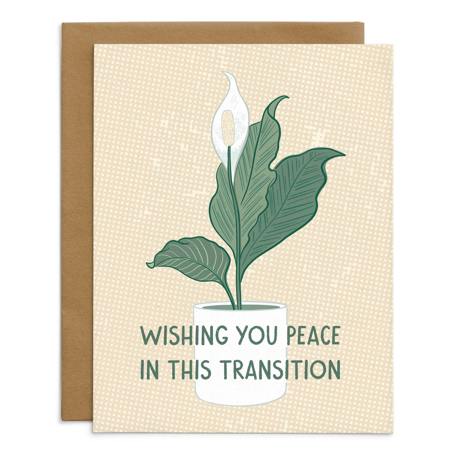 Peace Lily Sympathy Card