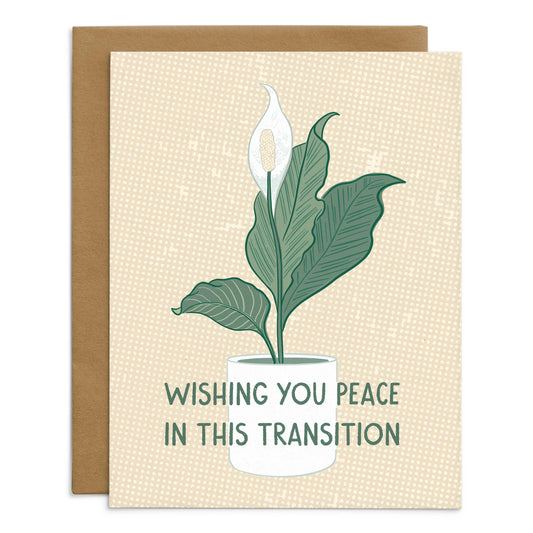 Peace Lily Sympathy Card