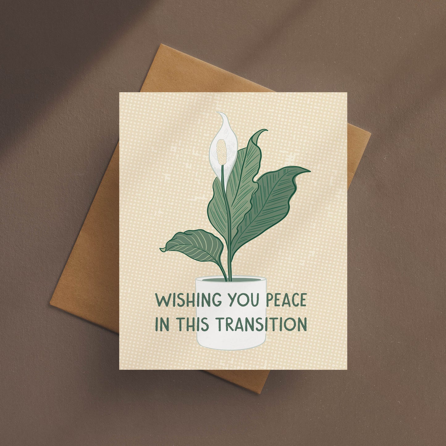 Peace Lily Sympathy Card