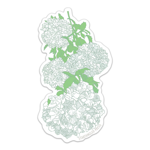Snowball Bush Sticker – Starfangled Press