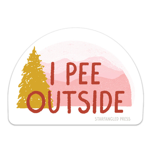 I Pee Outside Sticker