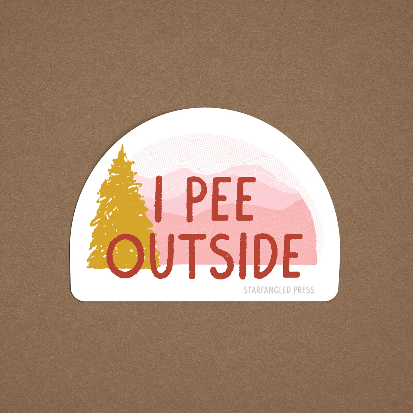 I Pee Outside Sticker
