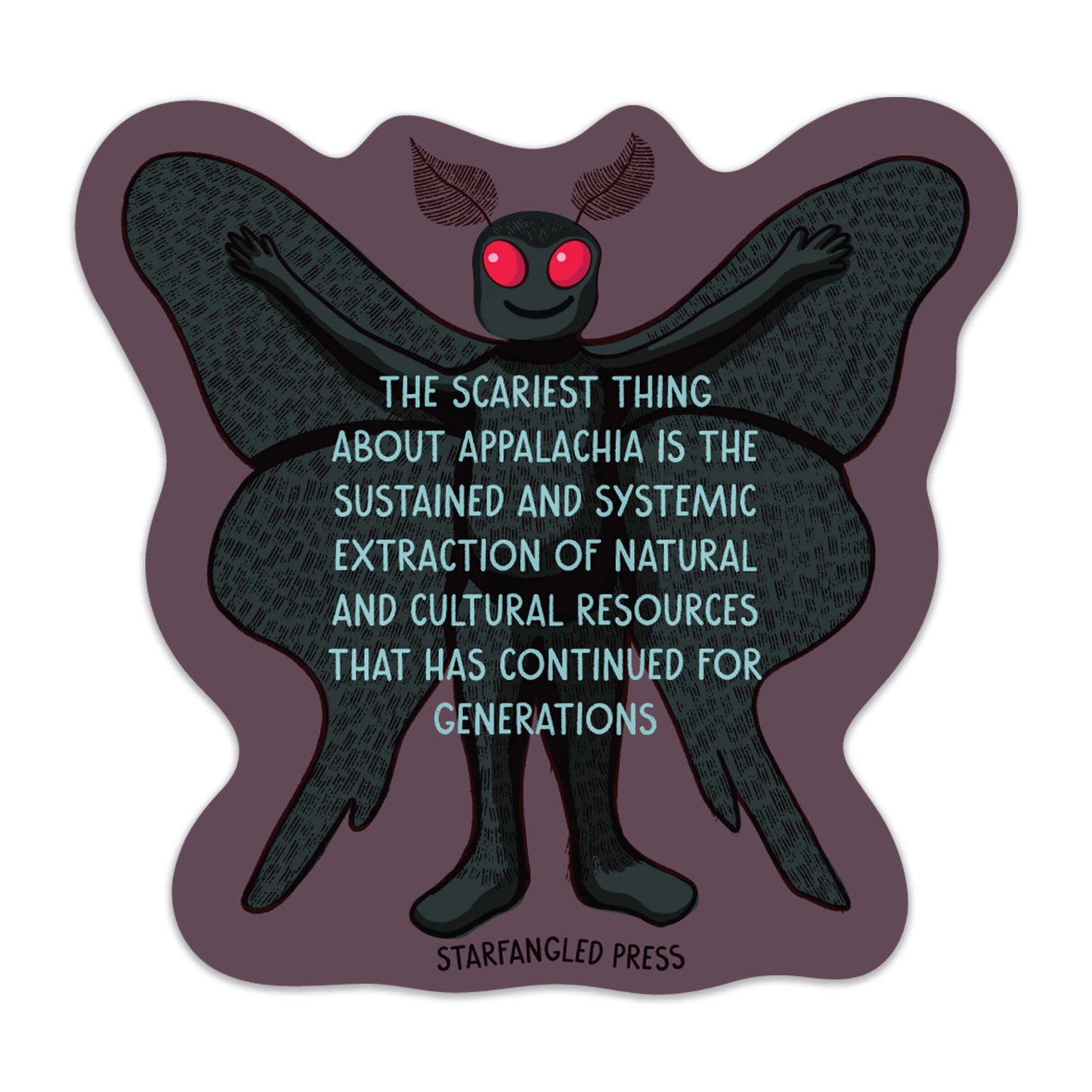 Appalachian Horror Mothman Sticker