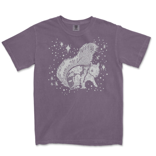 Cosmic White Squirrel Crew Neck T-Shirt