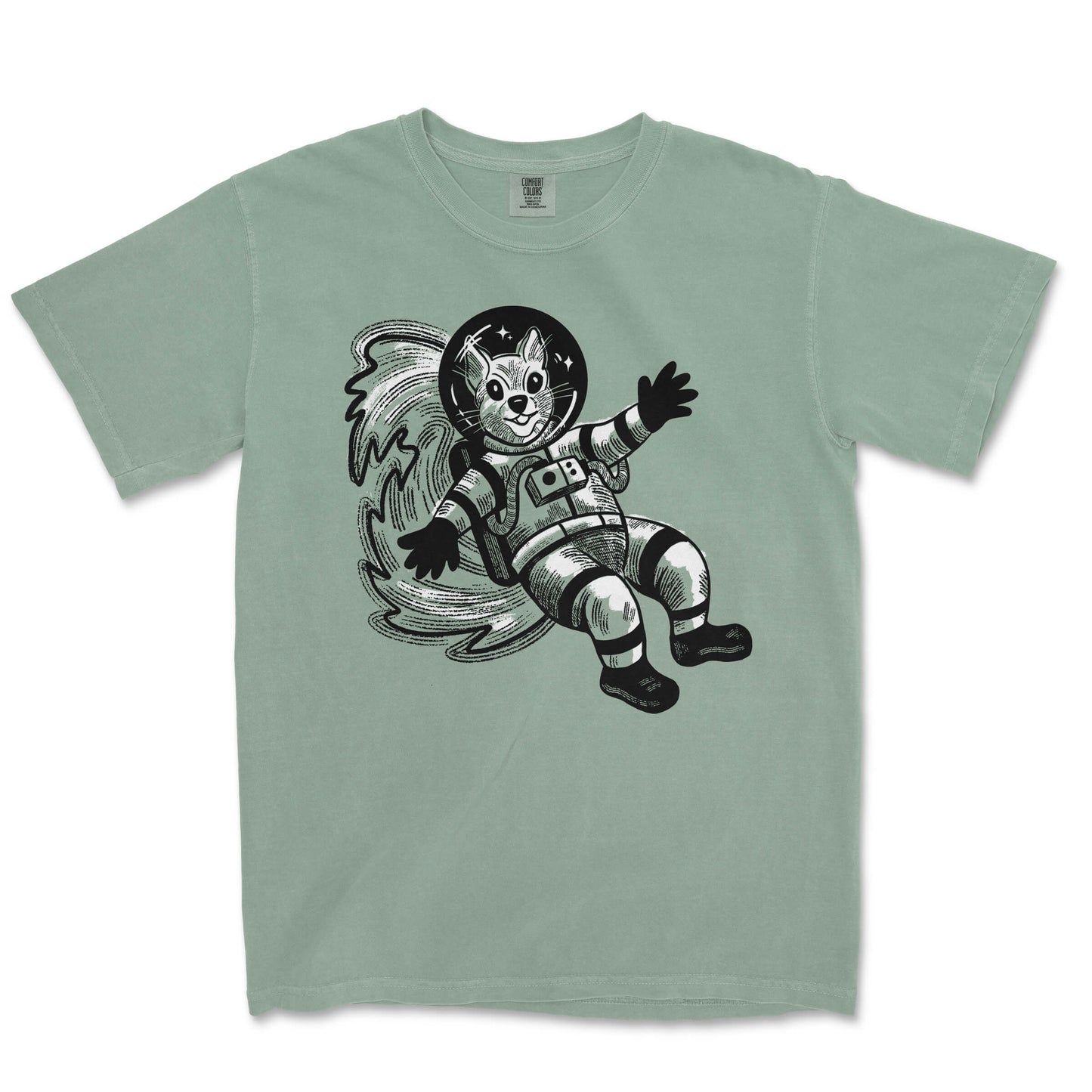 Squirrel Astronaut Crew Neck T-Shirt