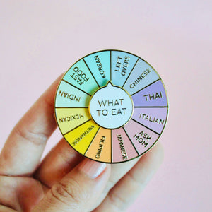 What To Eat Interactive Enamel Pin